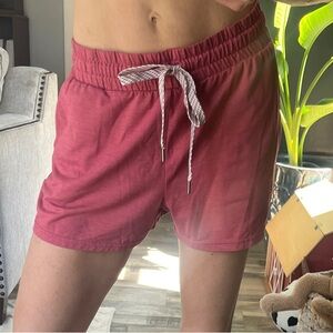 Women's Athletic Red Shorts with Drawstring